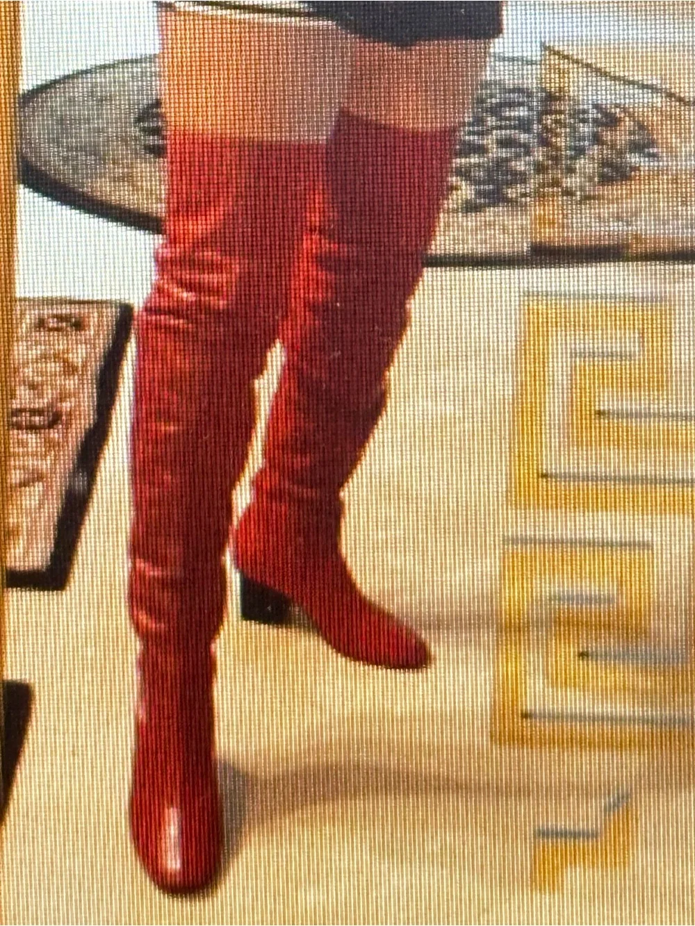 Vero Cuoio Red Thigh high Leather Boots, as new